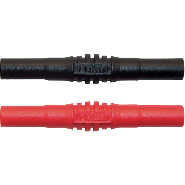 AEMC 2115.98 Adapter - Set of 2, Color-coded (red/black) FEM-FEM to Male Leads