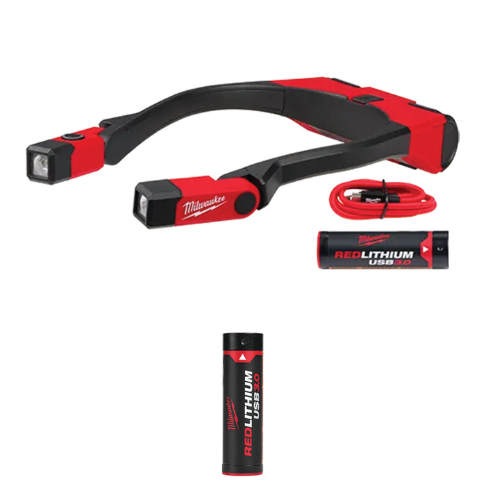 MILWAUKEE REDLITHIUM™ USB 400L Neck Light & FREE REDLITHIUM™ USB 3.0 Battery