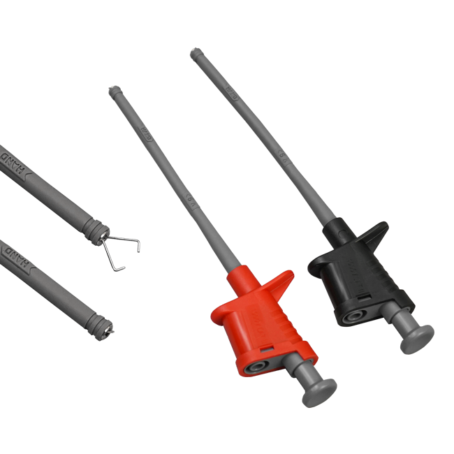 AEMC 2124.86 Probe – Set of 2, Color-coded Grip Probes (Red/Black) 1000V CAT II <6A