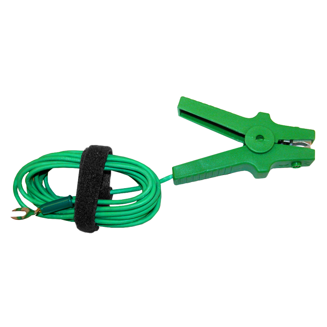 AEMC 2129.88 Lead – Replacement, 10 ft Earth/Ground (Green) with attached Clamp for Models 6290 & 6292