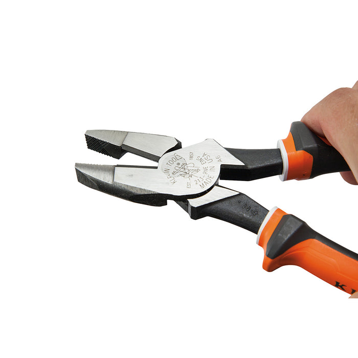 KLEIN TOOLS 9" Insulated New England Nose High Leverage Side Cutting Pliers