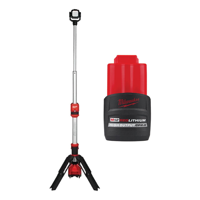 MILWAUKEE M12™ ROCKET™ Dual Power Tower Light & FREE M12™ REDLITHIUM™ HIGH OUTPUT™ CP2.5 Battery