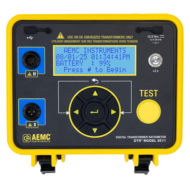 AEMC 2136.55 Digital Transformer Ratiometer DTR® Model 8511 (110/220V)