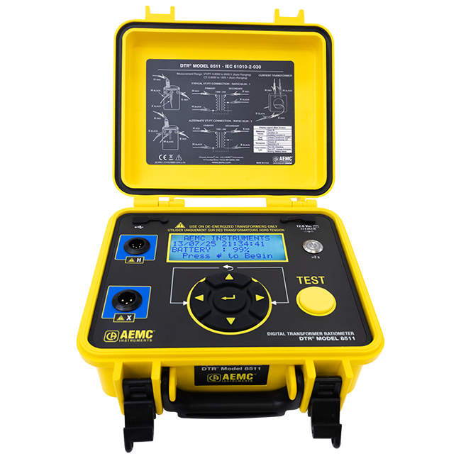 AEMC 2136.55 Digital Transformer Ratiometer DTR® Model 8511 (110/220V)