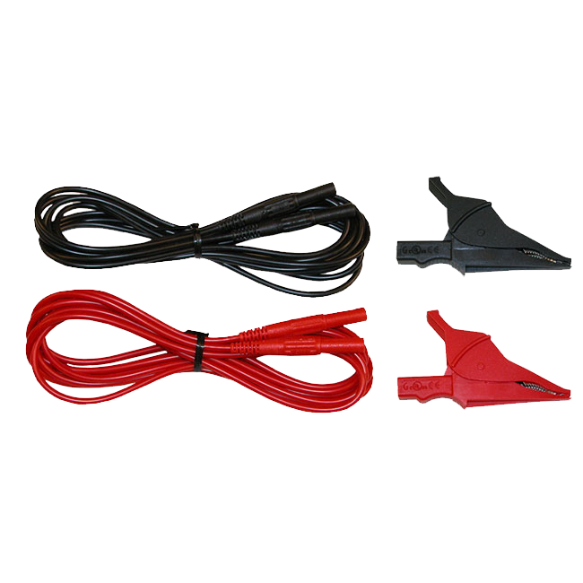 AEMC 2140.63 Lead – Set of 2, 10 ft {3m} Color-coded {Rated 600V CAT IV} w/Color-coded Alligator Clips (Red/Black) {Rated 1000V CAT IV, 15A}