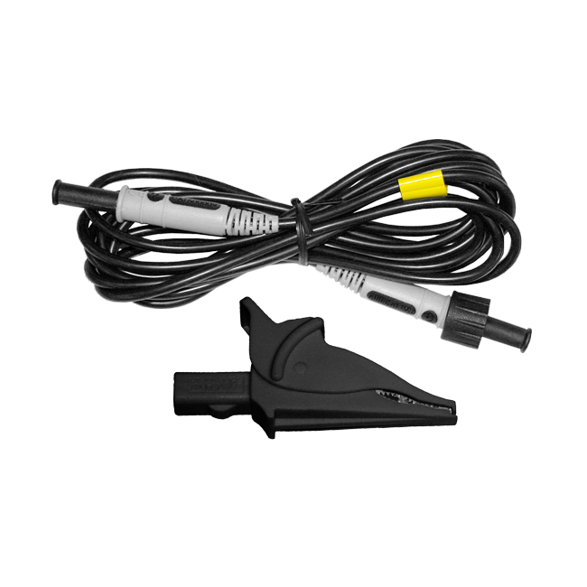 AEMC 2140.73 Lead – One 10 ft (3M) Black Lead (Waterproof cap) {Rated 1000V CAT IV} & one Black Alligator Clip {Rated 1000V CAT IV, 15A, UL} for use with Models 8435, 8436, PEL 105, & PEL 115