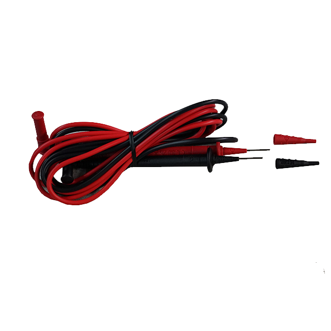 AEMC 2154.74 Lead - Replacement Set of 2, Needle Tip Color-coded (Red/Black) w/4mm Right-angle Plug {600V Cat IV w/shield on Needle Tip, 1000V CAT II w/o Shield} for Models 5212-5217 (or any meter that accepts 4mm banana plugs)