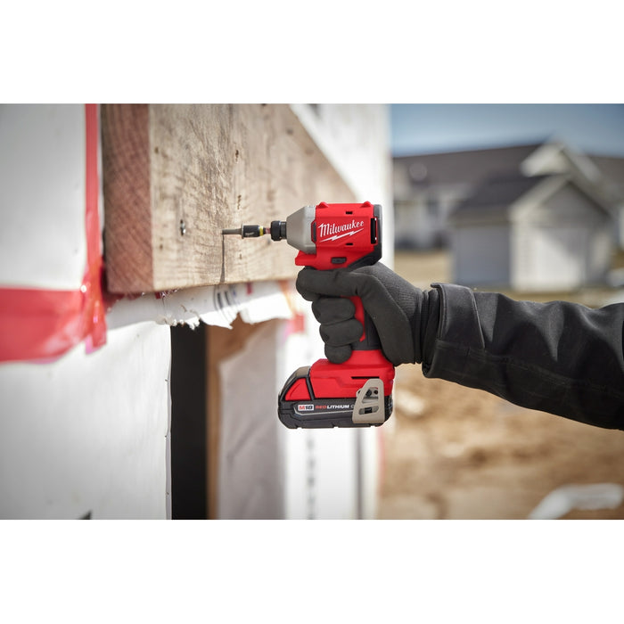 Milwaukee M18 Compact Brushless 1/4" Hex Impact Driver Kit 3650-22CT