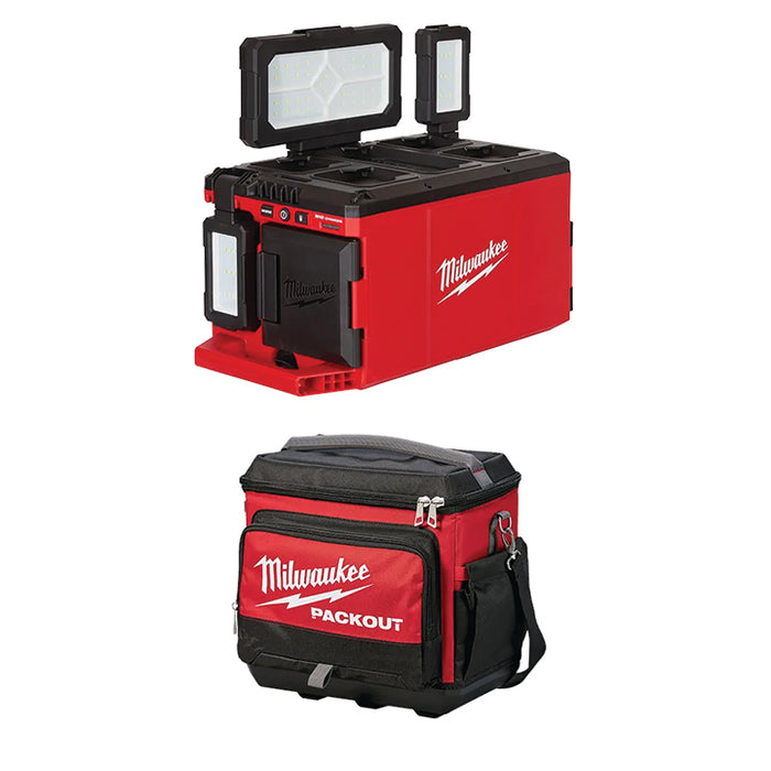 MILWAUKEE M18™ PACKOUT™ Light/Charger & FREE PACKOUT™ Cooler