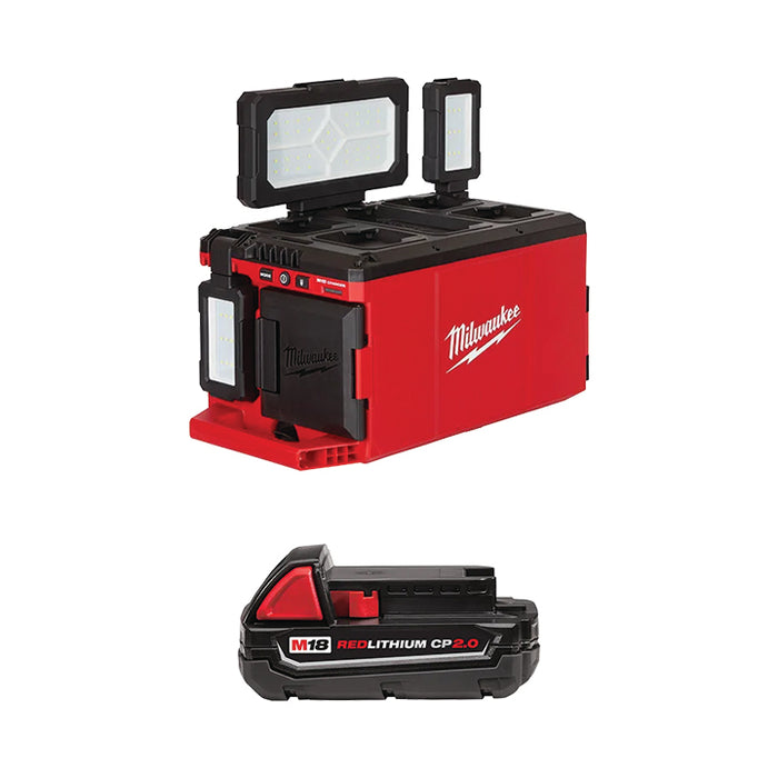MILWAUKEE M18™ PACKOUT™ Light/Charger & FREE M18™ REDLITHIUM™ CP2.0 Battery