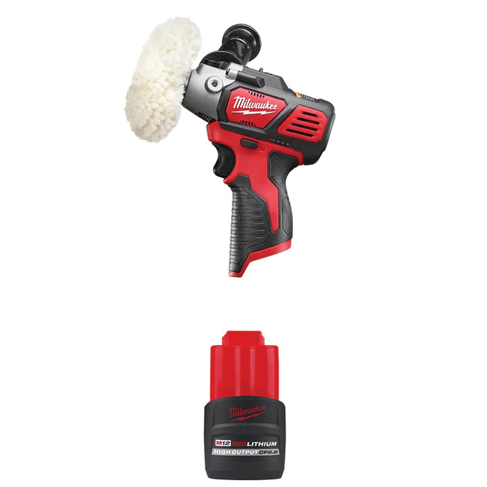 MILWAUKEE M12™ Variable Speed Polisher/Sander & FREE M12™ REDLITHIUM™ HIGH OUTPUT™ CP2.5 Battery