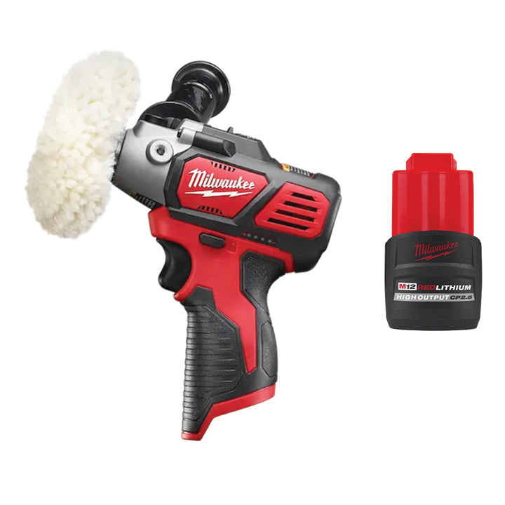 MILWAUKEE M12™ Variable Speed Polisher/Sander & FREE M12™ REDLITHIUM™ HIGH OUTPUT™ CP2.5 Battery