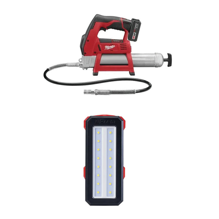 MILWAUKEE M12™ Grease Gun Kit & FREE M12™ ROVER™ Service & Repair Flood Light w/ USB Charging