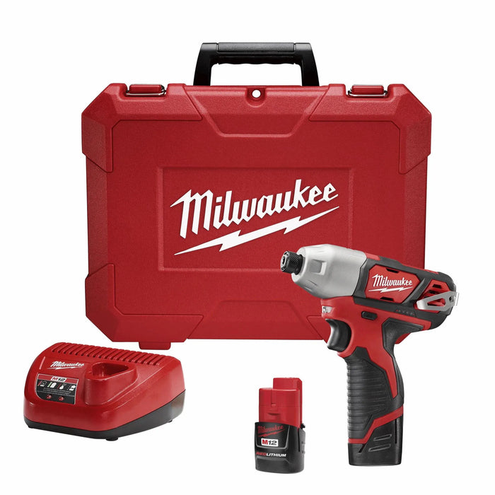 MILWAUKEE M12™ Kit de destornillador de impacto hexagonal de 1/4”