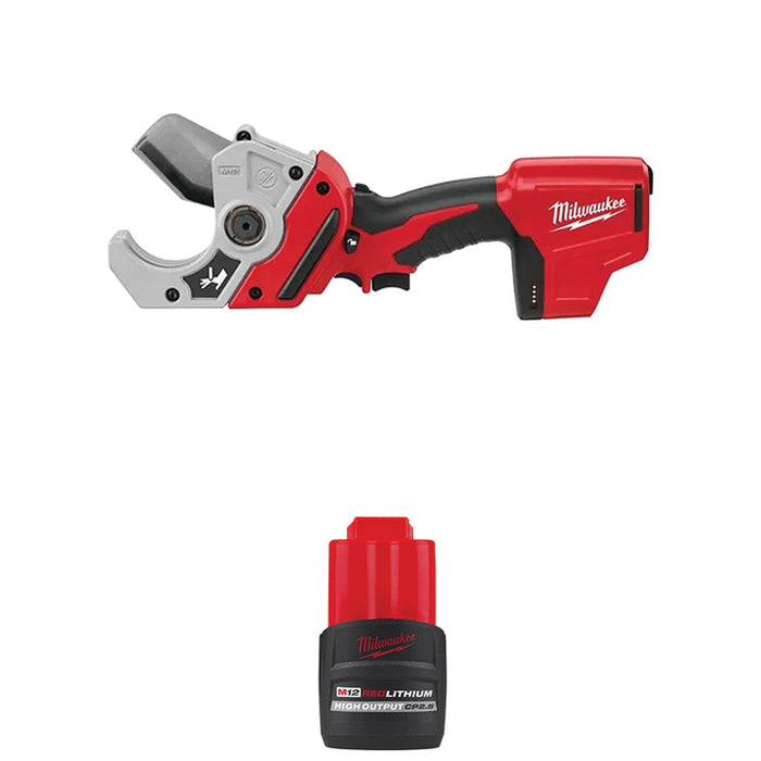 MILWAUKEE M12™ Plastic Pipe Shear & FREE M12™ REDLITHIUM™ HIGH OUTPUT™ CP2.5 Battery