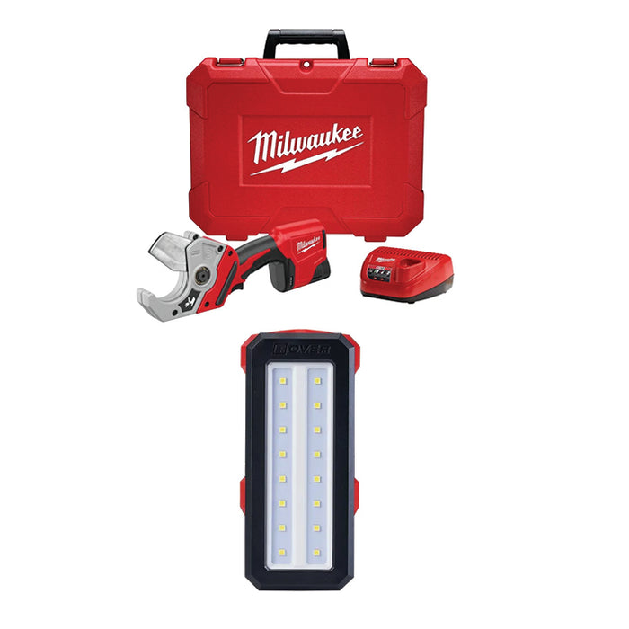 MILWAUKEE M12™ Plastic Pipe Shear Kit & FREE M12™ ROVER™ Service & Repair Flood Light w/ USB Charging