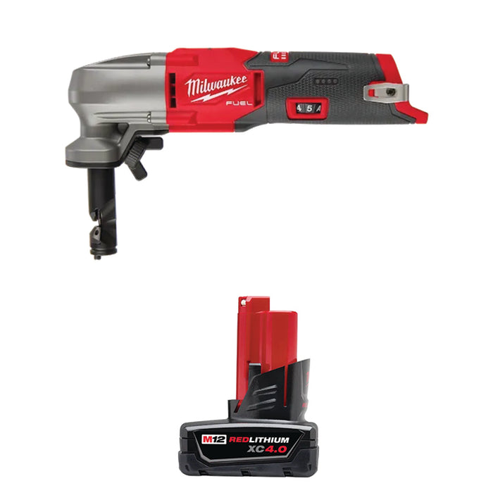 MILWAUKEE M12 FUEL™ 16 Gauge Variable Speed Nibbler & FREE M12™ REDLITHIUM™ XC 4.0 Extended Capacity Battery