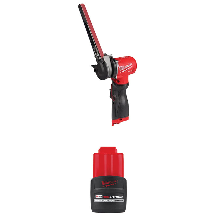 MILWAUKEE M12 FUEL™ 1/2" X 18" Bandfile & FREE M12™ REDLITHIUM™ HIGH OUTPUT™ CP2.5 Battery