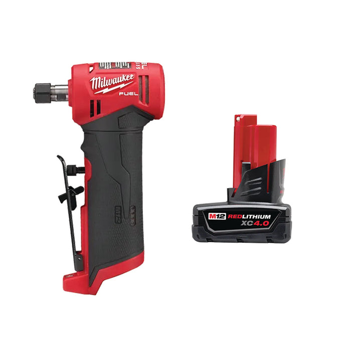 MILWAUKEE M12 FUEL™ 1/4" Right Angle Die Grinder & FREE M12™ REDLITHIUM™ XC 4.0 Extended Capacity Battery