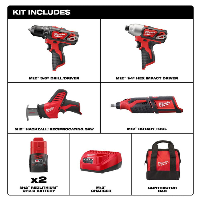 Milwaukee Tools Tool Combo Kit 2497-24H