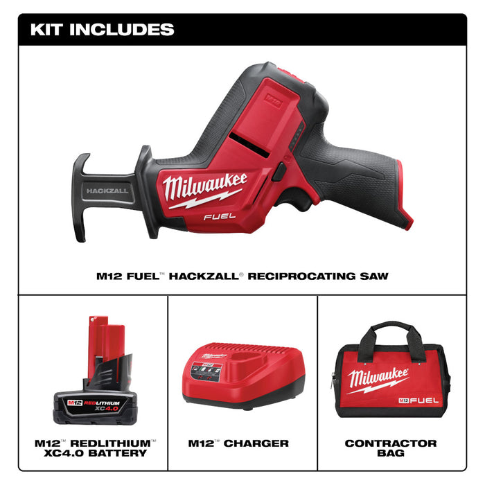 MILWAUKEE M12 FUEL HACKZALL Reciprocating Saw Kit