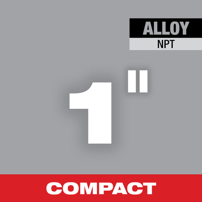 MILWAUKEE 1" Compact ALLOY NPT Portable Pipe Threading Forged Aluminum Die Head