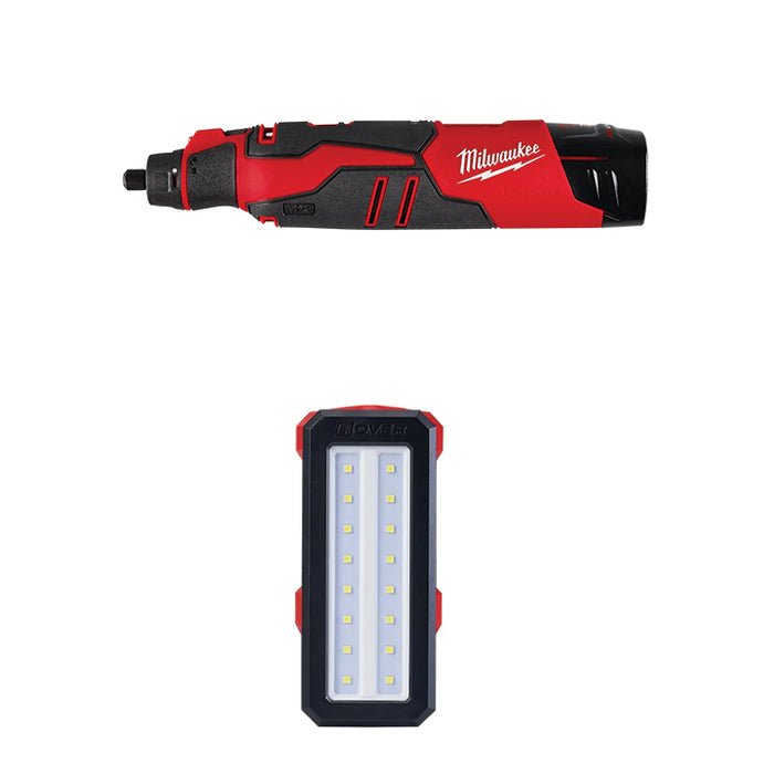 MILWAUKEE M12™ Rotary Tool Kit & FREE M12™ ROVER™ Service & Repair Flood Light w/ USB Charging