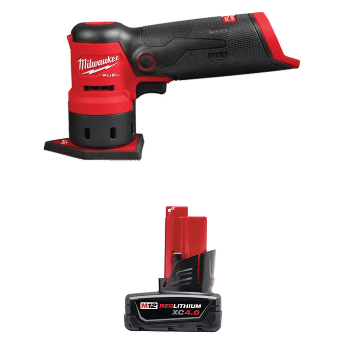 MILWAUKEE M12 FUEL™ Orbital Detail Sander & FREE M12™ REDLITHIUM™ XC 4.0 Extended Capacity Battery