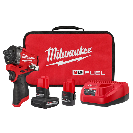 MILWAUKEE M12 FUEL™ Stubby 1/2" Impact Wrench Kit