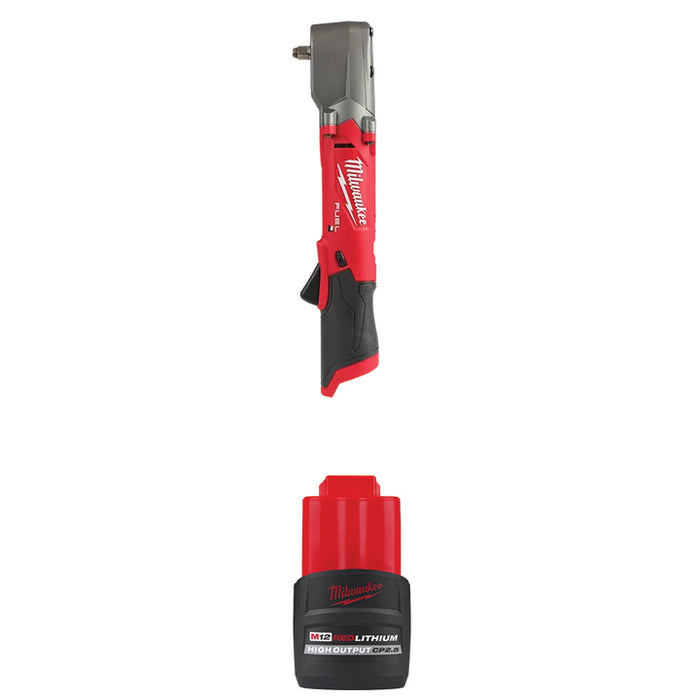 MILWAUKEE M12 FUEL™ 3/8" Right Angle Impact Wrench w/ Friction Ring & FREE M12™ REDLITHIUM™ HIGH OUTPUT™ CP2.5 Battery