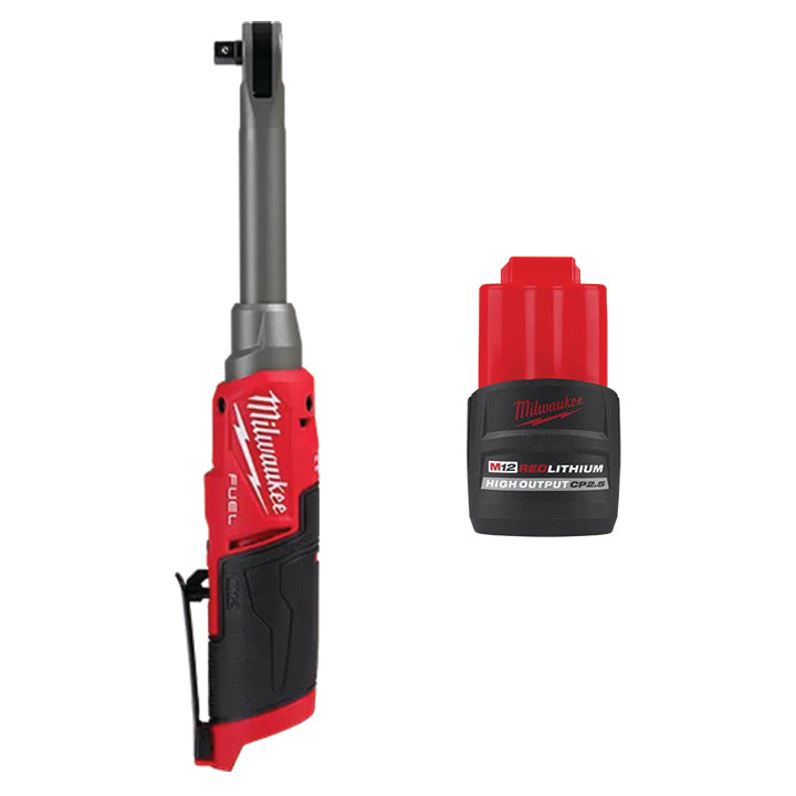 MILWAUKEE M12 FUEL™ 3/8" Extended Reach High Speed Ratchet & FREE M12™ REDLITHIUM™ HIGH OUTPUT™ CP2.5 Battery
