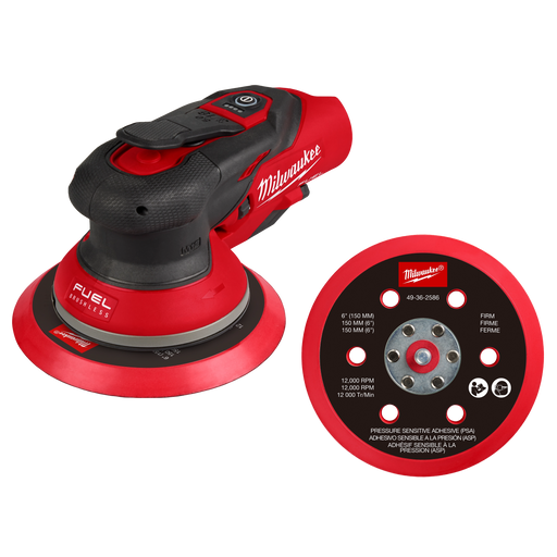 MILWAUKEE M12 FUEL™ 6" (3/16") Random Orbital Sander (Tool Only)