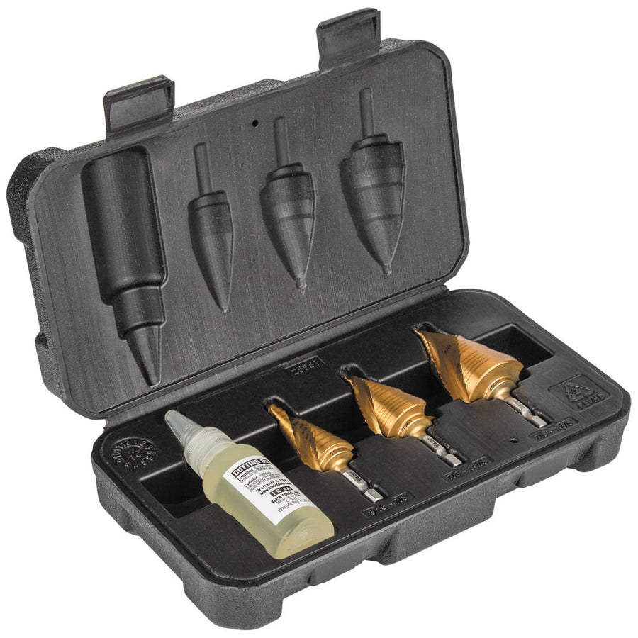 KLEIN TOOLS 3 PC. VACO Spiral Double-Fluted Step Bit Kit
