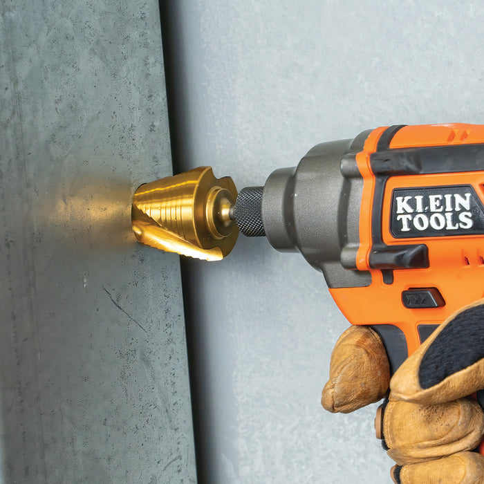 KLEIN TOOLS 4 PC. VACO Spiral Double-Fluted Step Bit Kit