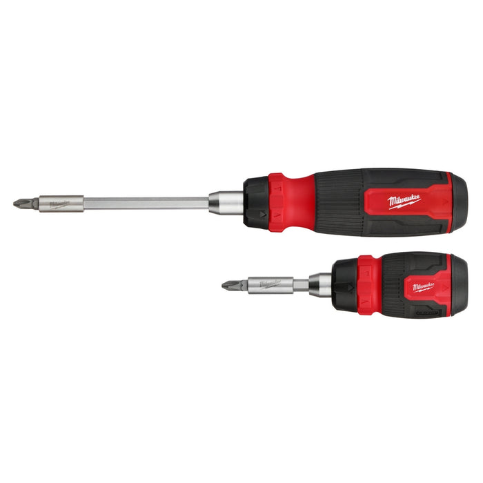 MILWAUKEE 14-IN-1 Ratcheting Multi-Bit & 8-IN-1 Ratcheting Compact Multi-Bit Screwdriver Set