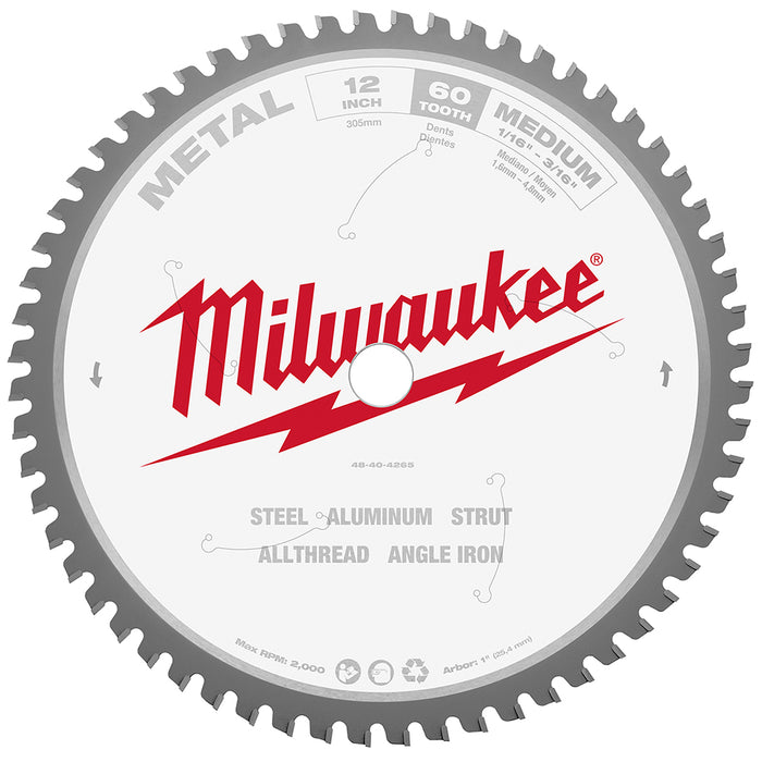 Milwaukee Tools 12" FERROUS METAL BLADE 48-40-4265