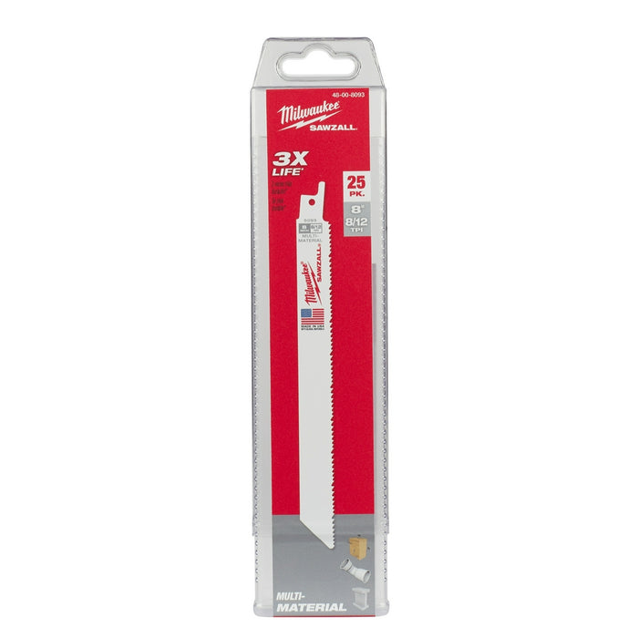 MILWAUKEE 8/12 TPI SAWZALL® Standard Multi-Material Blades