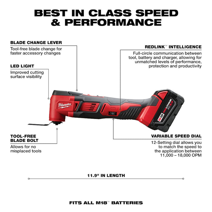Milwaukee M18 Cordless Multi-Tool Kit 2626-21