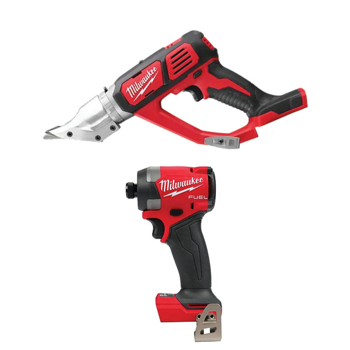 MILWAUKEE M18™ 18 Gauge Double Cut Shear & FREE M18 FUEL™ 1/4" Hex Impact Driver