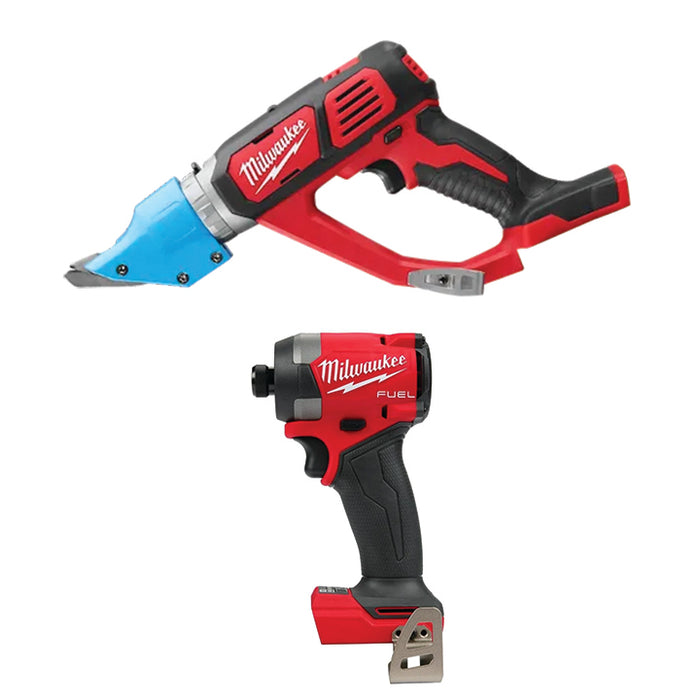 MILWAUKEE M18™ 14 Gauge Double Cut Shear & FREE M18 FUEL™ 1/4" Hex Impact Driver