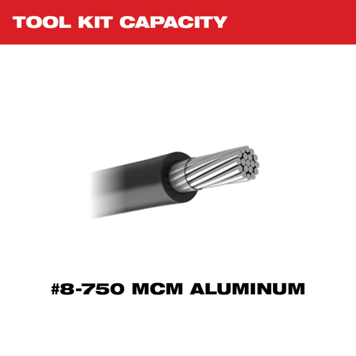 Milwaukee Tools M18™ FORCE LOGIC™ 600 MCM Al Crimper w/ 750 MCM Expanded Jaw