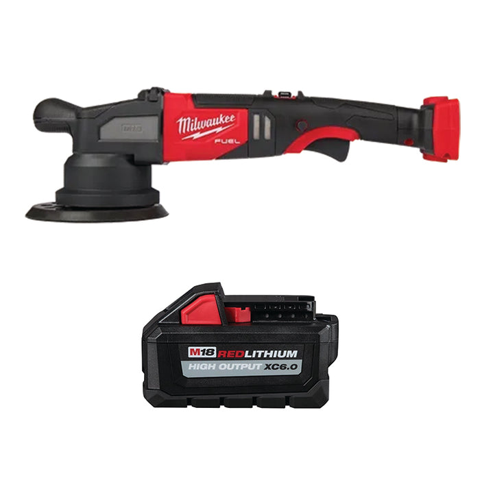 MILWAUKEE M18 FUEL™ 21mm Random Orbital Polisher & FREE M18™ REDLITHIUM™ HIGH OUTPUT™ XC6.0 Battery