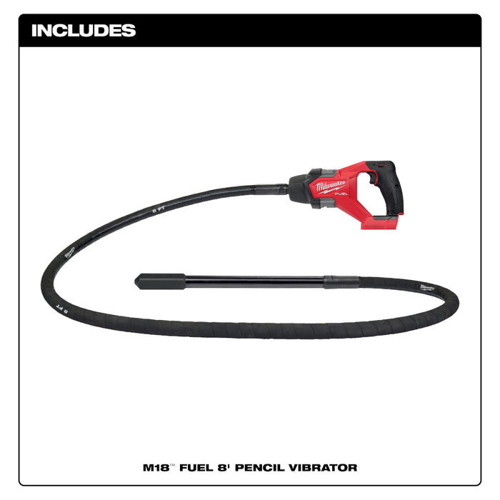 MILWAUKEE M18 FUEL™ 8' Concrete Pencil Vibrator (Tool Only)