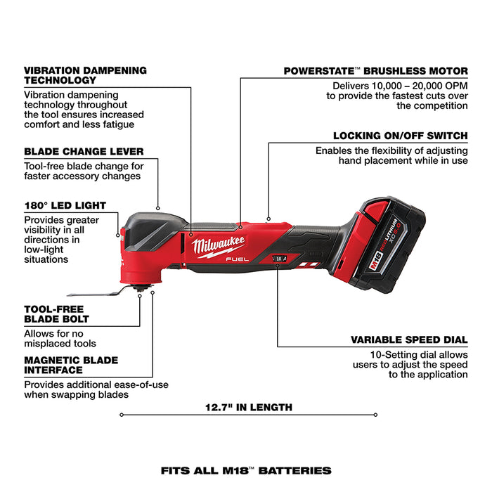MILWAUKEE M18 FUEL Oscillating Multi-Tool Kit