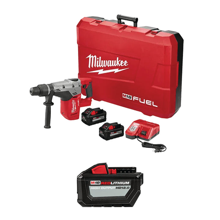 MILWAUKEE M18 FUEL™ 1-9/16" SDS MAX Rotary Hammer Kit & FREE M18™ REDLITHIUM™ HIGH OUTPUT™ HD12.0 Battery