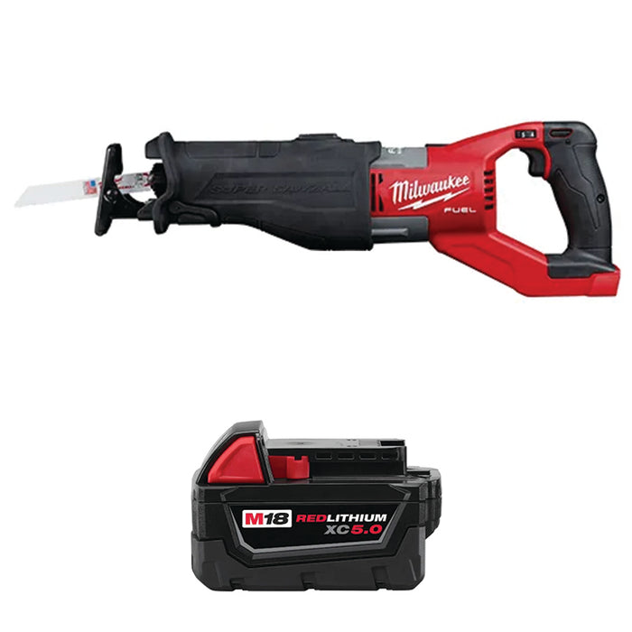 MILWAUKEE M18 FUEL™ SUPER SAWZALL® Reciprocating Saw & FREE M18™ REDLITHIUM™ XC5.0 Extended Capacity Battery