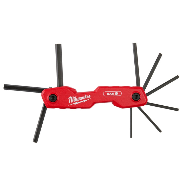 MILWAUKEE 9-Key Folding Hex Key Set - SAE