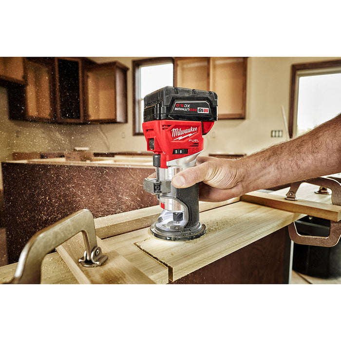 Milwaukee M18 FUEL Compact Router M18 2723-20+ FREE M18 XC5.0 Battery Pack 48-11-1850