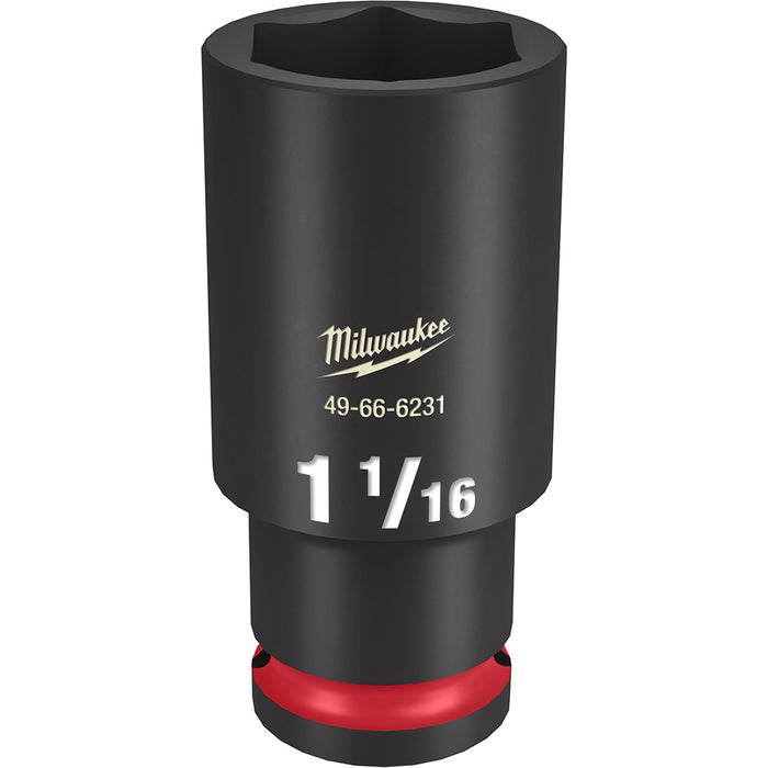 MILWAUKEE SHOCKWAVE Impact Duty 1/2" Drive 1-1/16" Deep 6 Point Socket