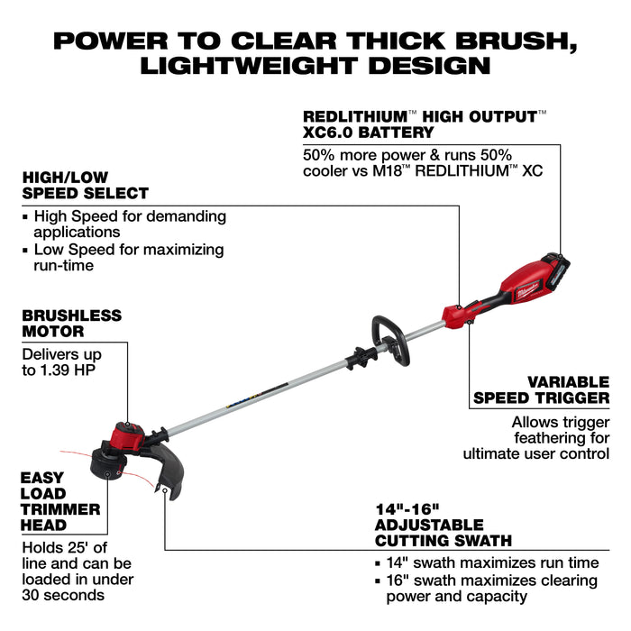Milwaukee Tools M18™ Brushless String Trimmer Kit